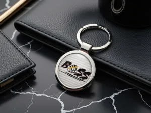 Personalized Keychains Glossy Metallic Edition